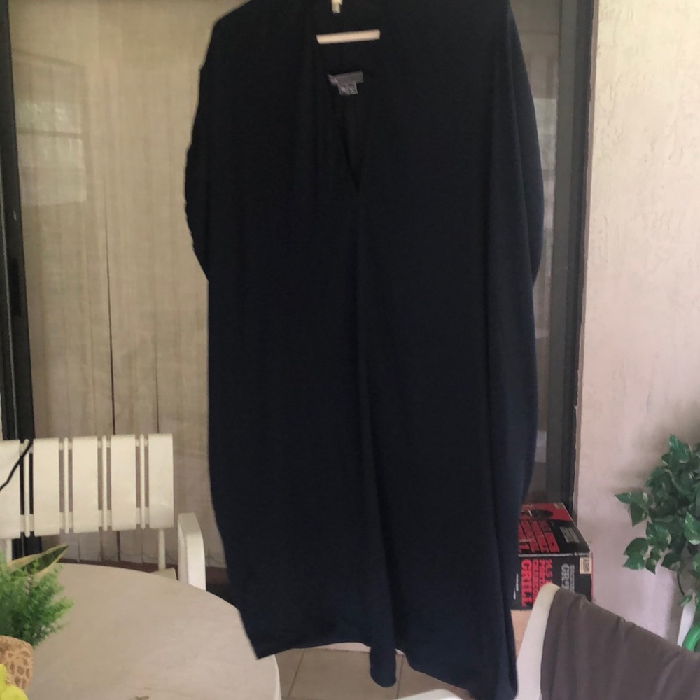 Vince silk navy tunic dress